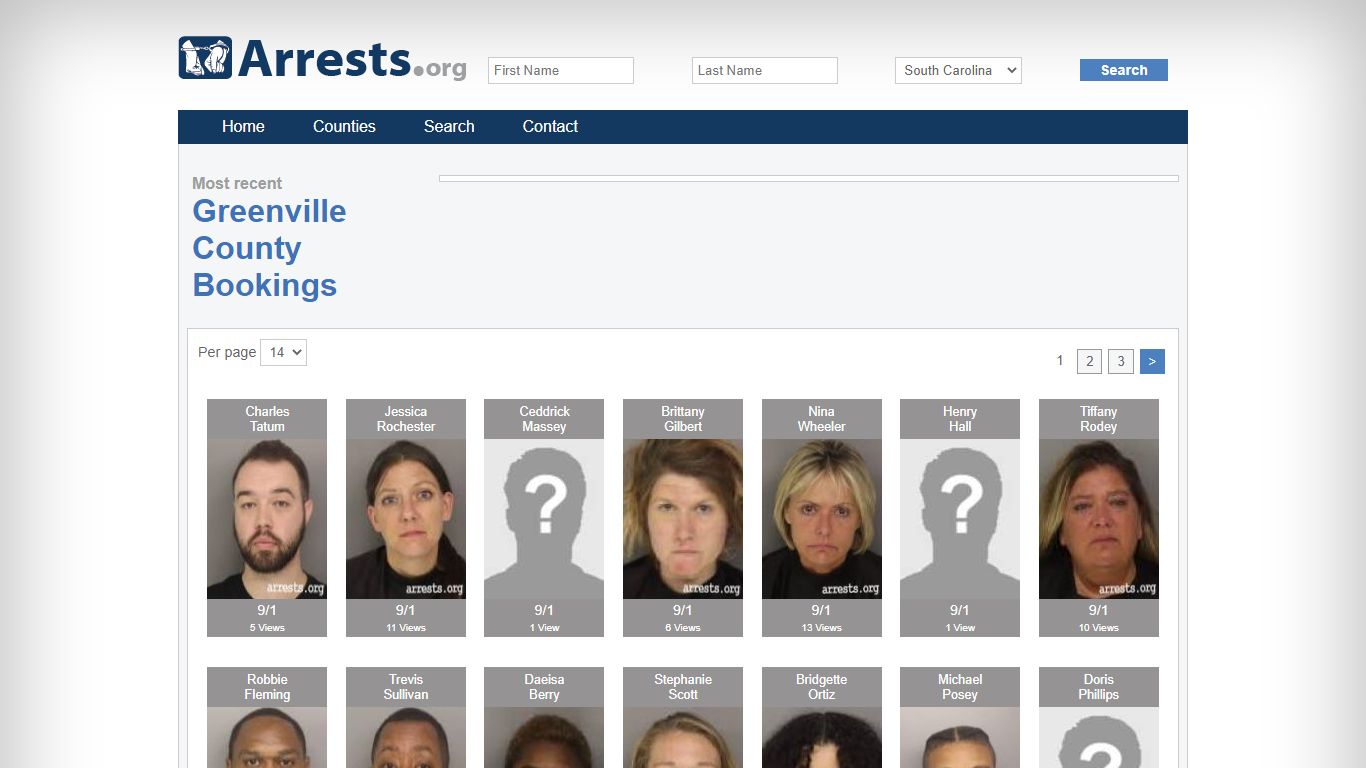 Greenville County Arrests and Inmate Search